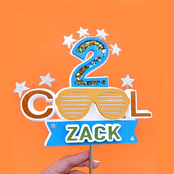Two Cool Cake Topper, Two Cool Birthday Decor, Birthday Party Decorations, 2 Cool Cake Topper, Party Decorations for Kids, Two Cool Party