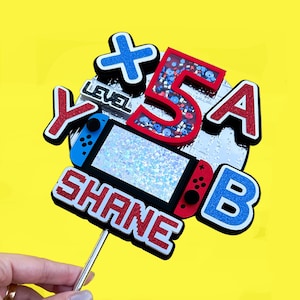 Switch Geburtstag Tortenstecker, Videospiel Geburtstagsdeko, Gaming Cake Topper Geburtstag, Gaming Geburtstag, Switch Geburtstagsparty, Unlocked Cake Topper