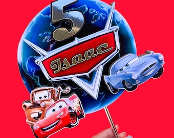 Topo de Bolo Carros, Decoração de Festa Carros, Festa de Aniversário Carros, Festa Temática Carros, Topo de Bolo Carros 2, Decoração de Bolo Carros, Filme Carros 2