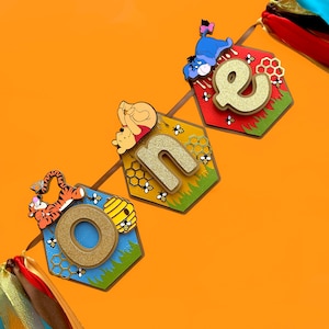 Winnie the Pooh High Chair Banner, Winnie the Pooh ONE Banner, Winnie the Pooh Geburtstagsdekoration, Winnie the Pooh Geburtstagsparty