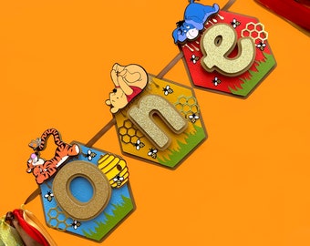 Winnie the Pooh High Chair Banner, Winnie the Pooh ONE Banner, Winnie the Pooh Geburtstagsdekoration, Winnie the Pooh Geburtstagsparty