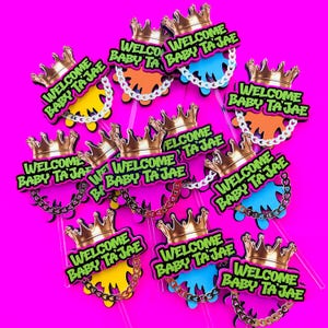 Fresh Princess Cupcake Toppers, Fresh Princess Birthday, Fresh Princess Party, Fresh Princess Baby Shower, Fresh Prince Girl Baby Shower