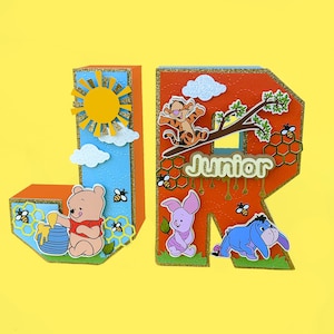 Winnie the Pooh 3D Letters, Winnie the Pooh Birthday Decor, Winnie the Pooh Party Decor, Winnie the Pooh Party Supplies, Pooh Baby Shower