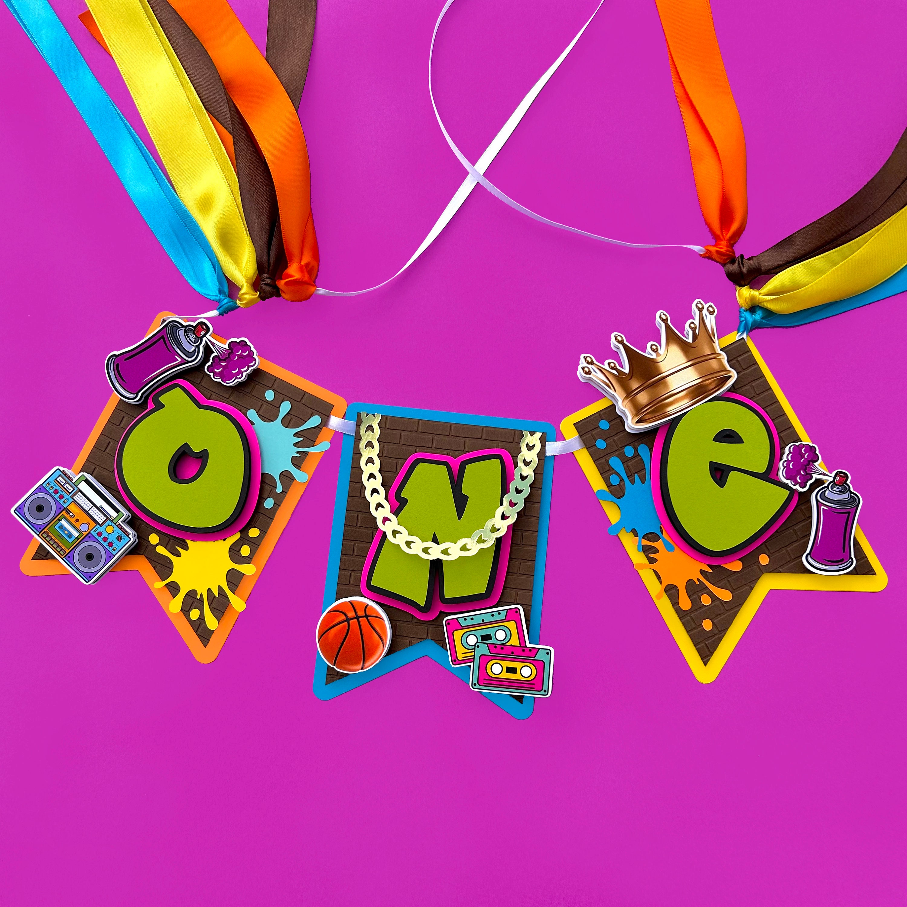 Fresh Prince ONE High Chair Banner, Fresh Prince Birthday, Fresh Prince Party, Fresh Prince Baby Shower, 90s ONE Banner, 90s Birthday Party