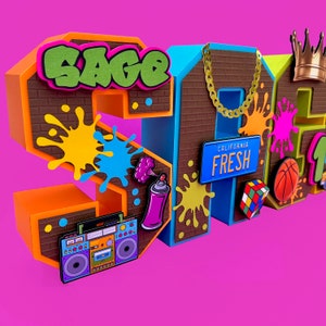 Fresh Prince 3D Letters, Fresh Prince Birthday, Fresh Prince Party Decor, Fresh Prince Baby Shower, Fresh Princess Baby Shower