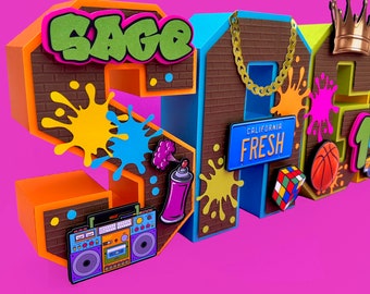 Fresh Prince 3D Letters, Fresh Prince Birthday, Fresh Prince Party Decor, Fresh Prince Baby Shower, Fresh Princess Baby Shower