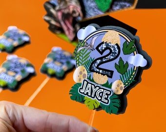 Dinosaur Cupcake Toppers, Dinosaur Party Decorations, Dinosaur Birthday Party, Dinosaur Theme Party, Dino Cupcake Topper, Dinosaur Decor