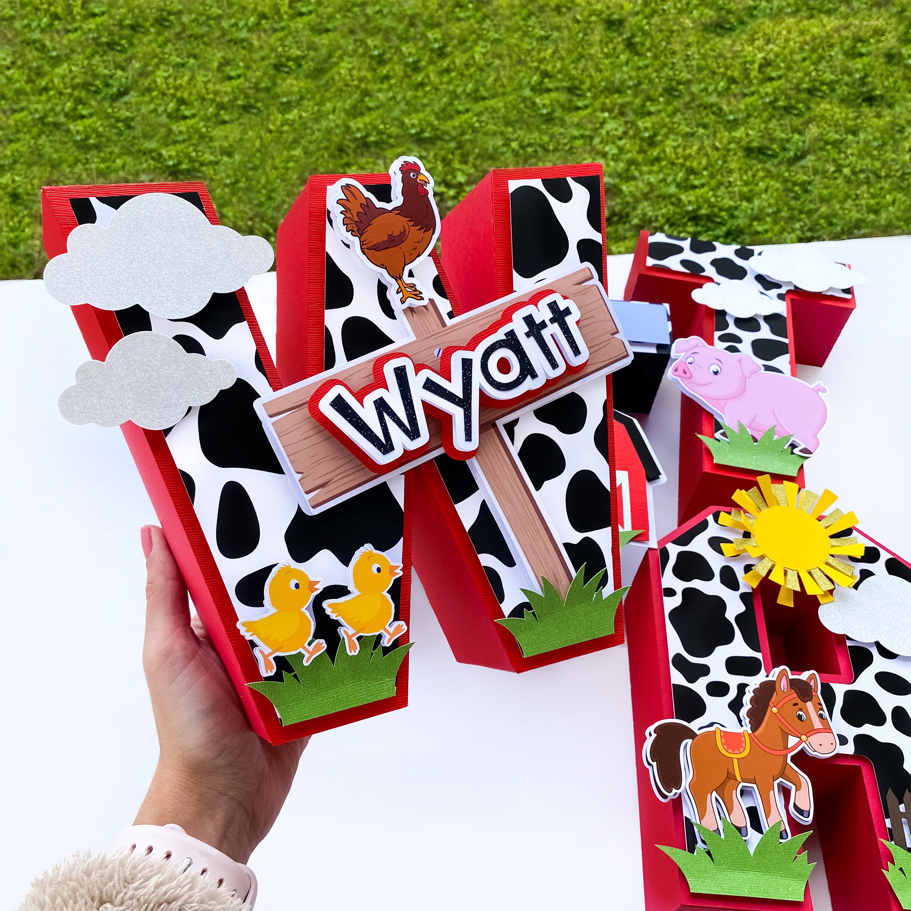 Farm 3D Letter, Farm Birthday, Farm Birthday Decoration, Farm Party ...