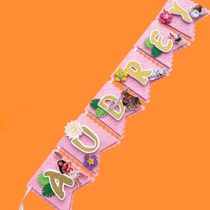Banner de feliz cumpleaños de Moana, fiesta de cumpleaños de Moana, banner de cumpleaños de Moana, decoración de fiesta de Moana, decoración de cumpleaños de Moana imagen 4
