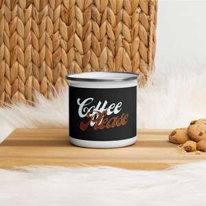 Kaffee bitte Emaille Becher