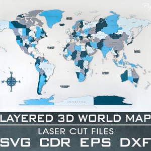 6x4 World Map 