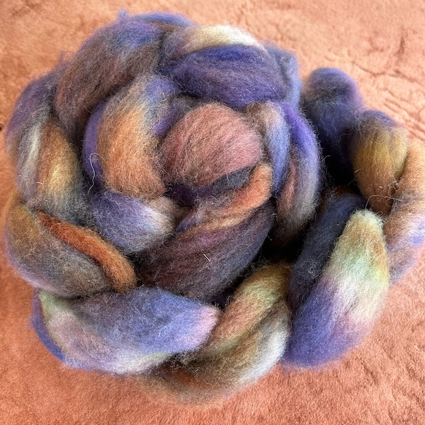 Clun Forest 4 oz. Colorado Grown Hand Dyed Wool Rainbow Roving se2se