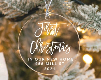 First Christmas in Our New Home Christmas Ornament,  Personalized New Home Ornament - New Home Christmas Ornament, New House Ornament