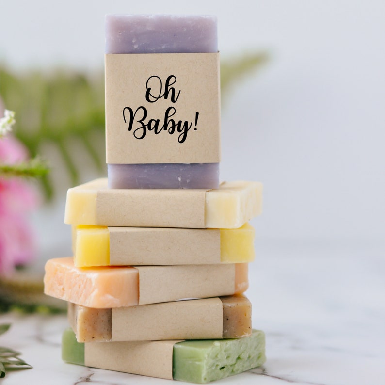 Baby Shower Favours, Set of 24, Natural Soap Favors, Gender Neutral Baby Shower, eco-friendly Shower Favors image 1