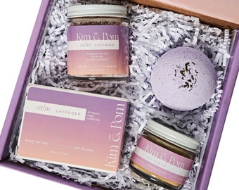 Coffret spa lavande, cadeaux d'anniversaire pour femme de son mari, coffret cadeau spa, cadeau végétalien entièrement naturel, kit de soins personnels, cadeau de fête des mères pour femme