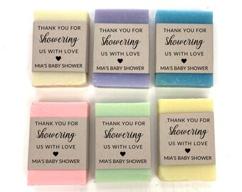Personalized Baby Shower Favours for guests, All Natural Soap Favors, Vegan Party Favours, Shower Gift for Guests, Custom baby shower Favors