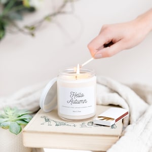 Hello Autumn Soy Candle: Spiced Florals & Pine, 50 Hour Burn