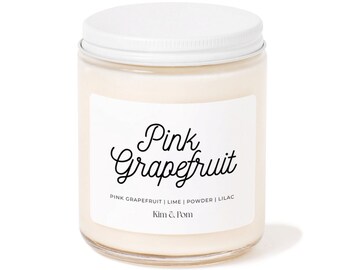 Pink Grapefruit Candle, Mothers day gift, Scented Soy Candle, Fruit Scent, Quarantine Gift, New Mom Gift