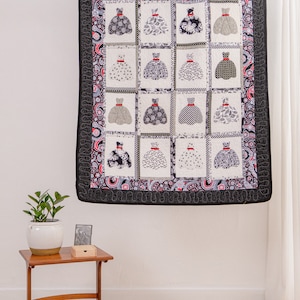 Black & White Pretty Dresses Quilt