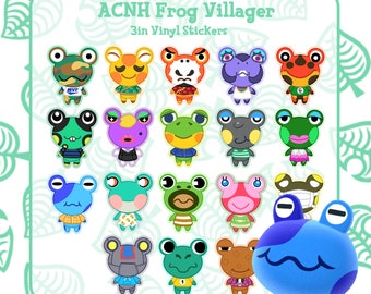 Anthropomorphic Frog Villager 3in Vinyl Stickers