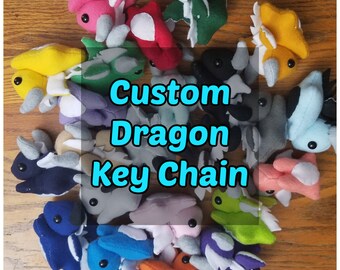 Customizable Plush Dragon Keychain