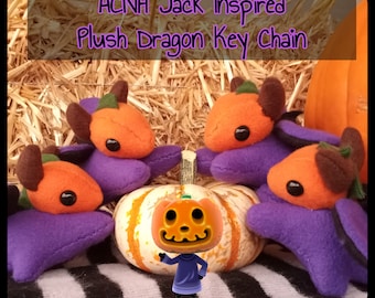 Jack-Inspired Plush Dragon Keychain