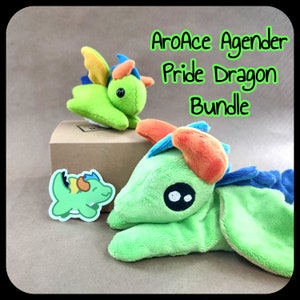 Aro Ace Agender Pride Dragon Bundle