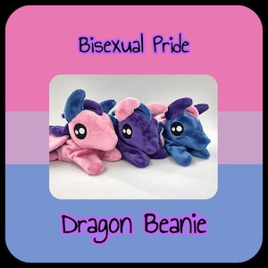 Bi Pride Beanie Dragon Plush