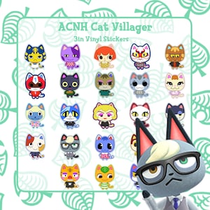 Anthropomorphic Cat Villager 3in Vinyl Stickers