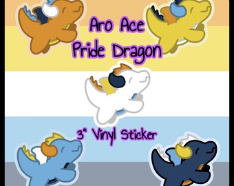 Aro Ace Orgullo Dragón Pegatina