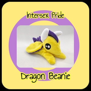 Intersex Pride Beanie Dragon Plush