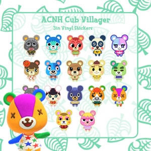 Anthropomorphic Cub Villager 3in Vinyl Stickers