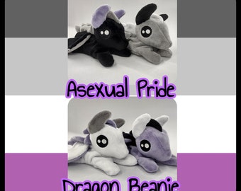 Ace Pride Beanie Dragon Plush