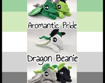 Aromantic Pride Beanie Dragon Plush