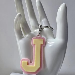 Llavero con letras impresas en 3D, regalo para profesores, recuerdos de boda