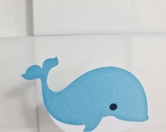 Toppers de cupcakes de cumpleaños de ballena, toppers de cupcakes náuticos de primer cumpleaños, accesorios para aplastar pasteles de ballenas