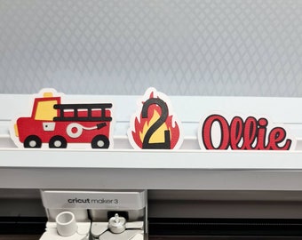 Adornos para tartas de bomberos personalizados, adornos para cupcakes de bomberos, accesorios para tartas smash