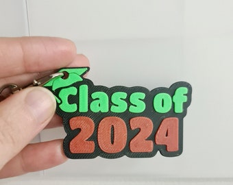 3D Printed Class of 2024 Keyring