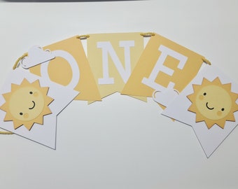 Banderines Sun One, Banderines Eres mi sol, Decoración de pared rosa para el primer cumpleaños, Banderines para sillas altas, Accesorios para romper pasteles