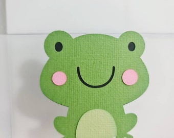 Adornos para cupcakes de rana, adornos para tartas de rana, accesorios para el primer cumpleaños
