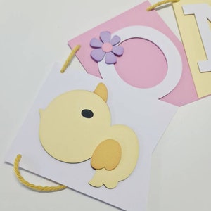 Duck One Bunting, Duck First Birthday Bunting, High Chair Bunting, Cake Smash Props