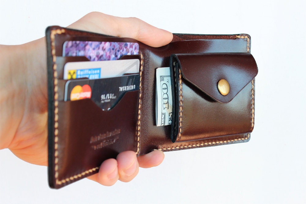 Coin Wallet Leather Wallet Mens Wallet Husband Gift Mens Gift Etsy