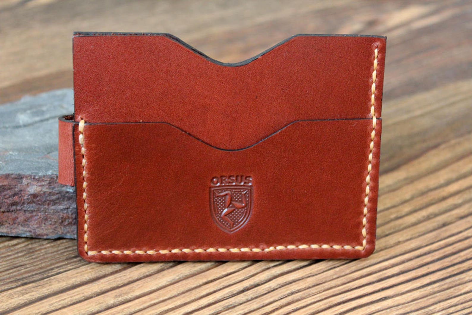 Business Card Case Leather Card Wallet Husband Gift Slim Card Etsy