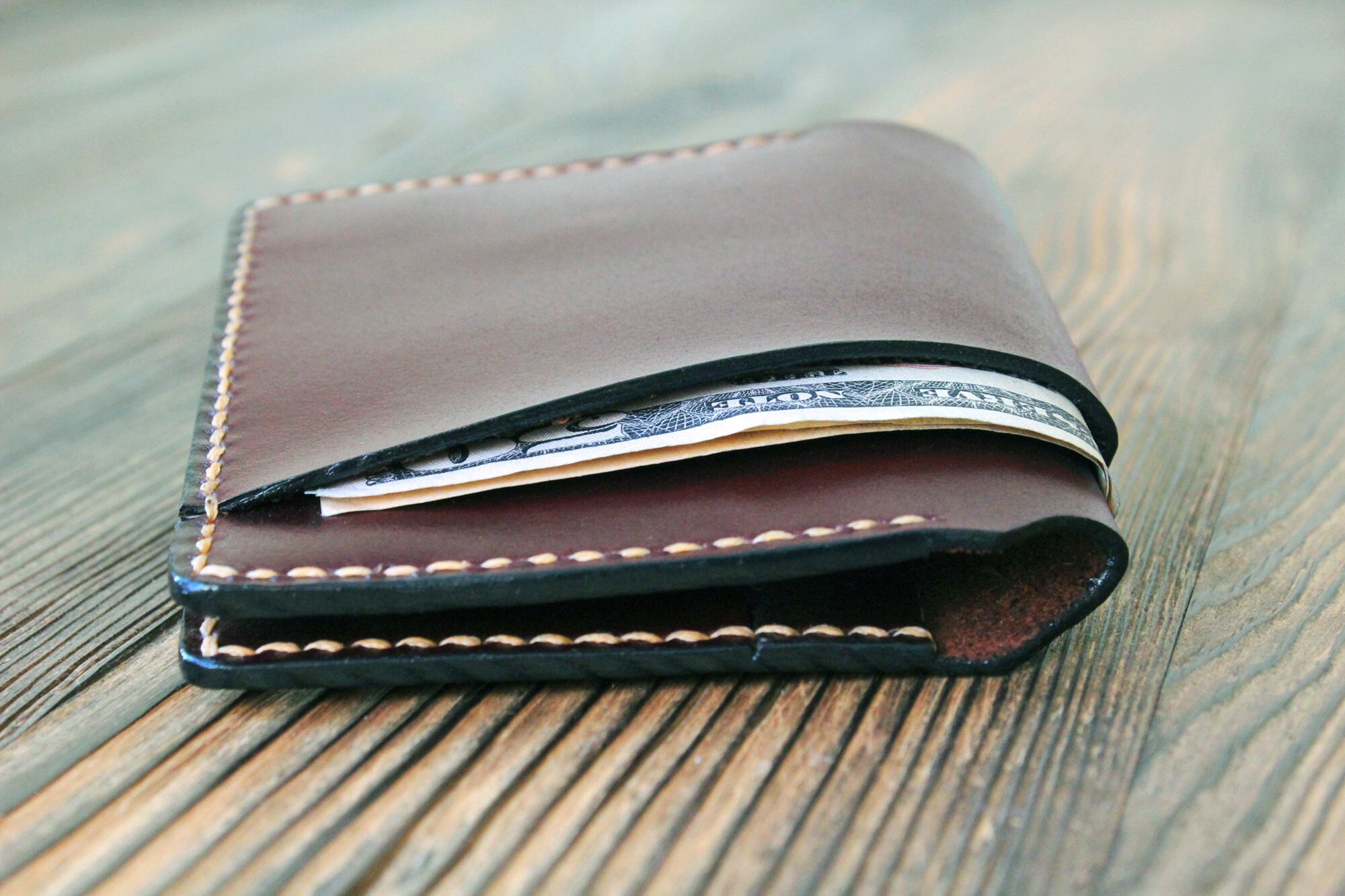 Leather Wallet Personalized Mens Wallet Slim Leather Wallet Etsy