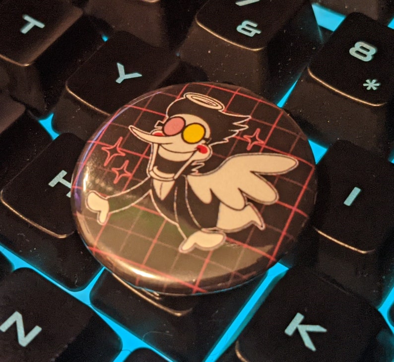 Spamton Angel Button (1.25') 