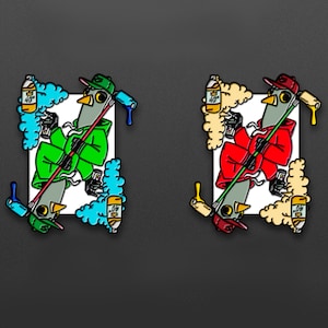 Cap the Graffiti Pigeom.    1.35” Single Prong Glow in the Dark Soft Enamel Hat/Lapel Pin