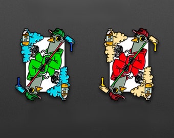 Cap the Graffiti Pigeom.    1.35” Single Prong Glow in the Dark Soft Enamel Hat/Lapel Pin