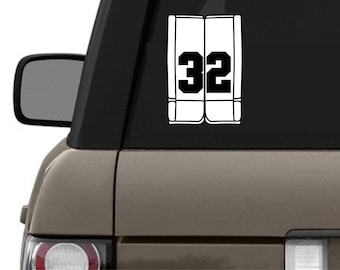 Numbered Goalie Pads Decal