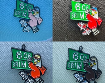 606 Brims x Cap the Pigeon “The flock”  1.25” Single Prong Hard Enamel Hat/Lapel Pin