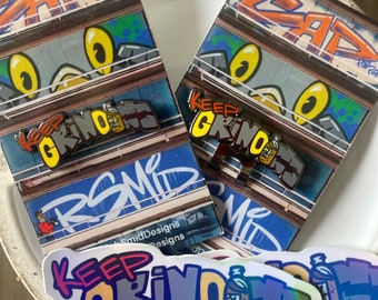 Cap the Pigeon Keep Grinding hard enamel blip and/or pin 1.5 inch and sticker